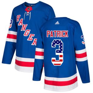 Kinder New York Rangers Eishockey Trikot James Patrick #3 Authentic Königsblau USA Flag Fashion